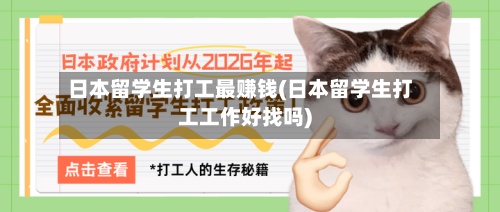 日本留学生打工最赚钱(日本留学生打工工作好找吗)-第2张图片
