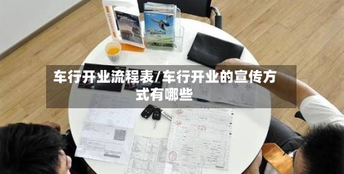 车行开业流程表/车行开业的宣传方式有哪些-第3张图片