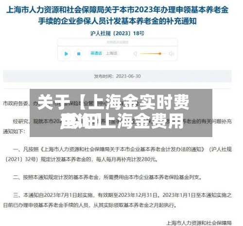 关于【上海金实时费用,今日上海金费用查询】