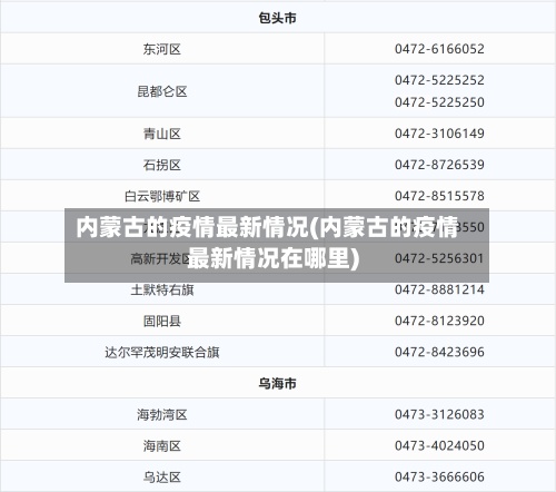 内蒙古的疫情最新情况(内蒙古的疫情最新情况在哪里)-第2张图片