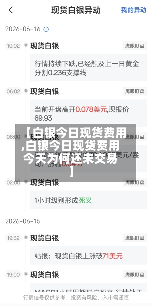 【白银今日现货费用
,白银今日现货费用
今天为何还未交易】