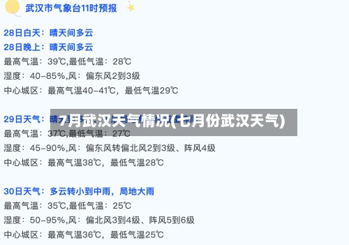 7月武汉天气情况(七月份武汉天气)-第2张图片