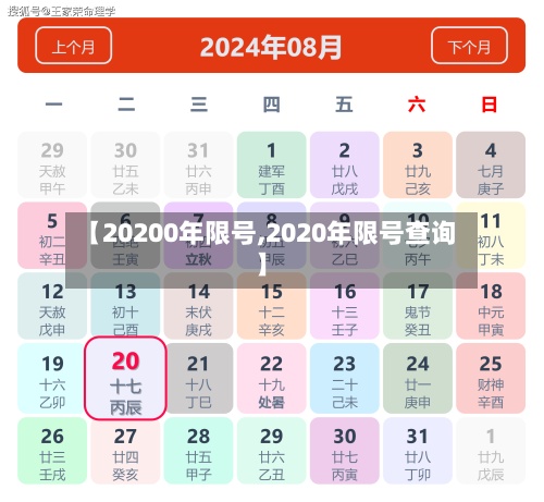 【20200年限号,2020年限号查询】