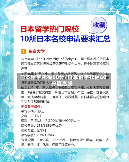 日本留学托福60分/日本留学托福60分算高吗