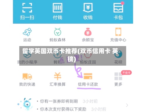 留学英国双币卡推荐(双币信用卡 英镑)
