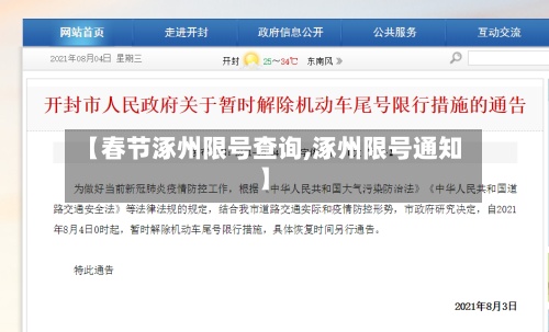 【春节涿州限号查询,涿州限号通知】-第2张图片