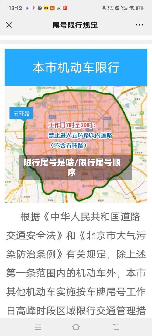 限行尾号是啥/限行尾号顺序-第2张图片