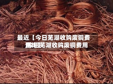 最近【今日芜湖收购废铜费用
,今日芜湖收购废铜费用
查询】-第2张图片