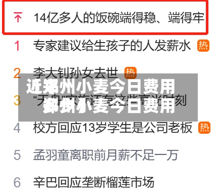 近来
【郑州小麦今日费用
郑州小麦今日费用
多少】-第2张图片