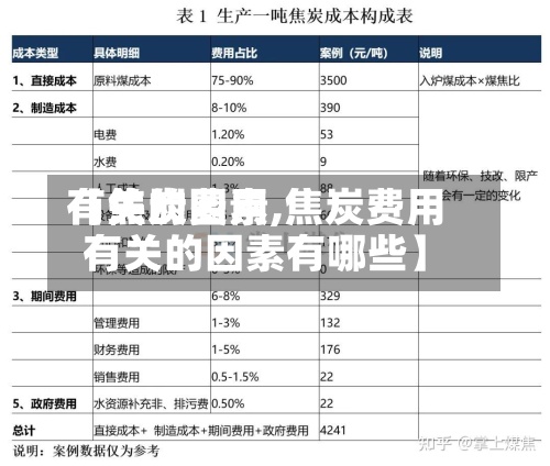【焦炭费用有关的因素,焦炭费用有关的因素有哪些】