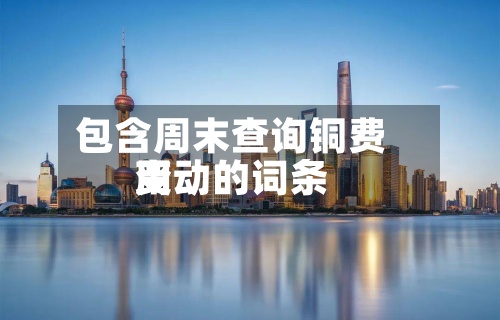 包含周末查询铜费用
变动的词条-第3张图片