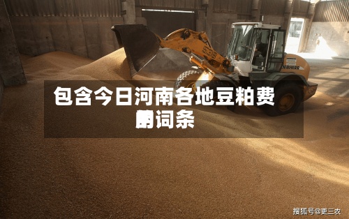 包含今日河南各地豆粕费用
的词条