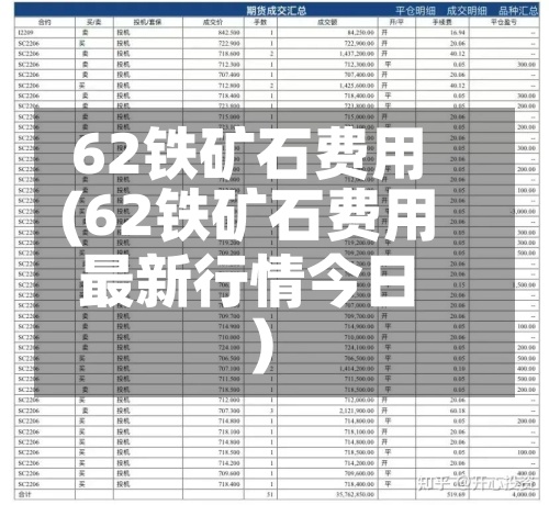 62铁矿石费用
(62铁矿石费用
最新行情今日)-第2张图片