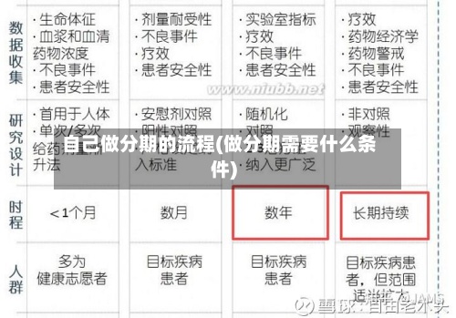 自己做分期的流程(做分期需要什么条件)