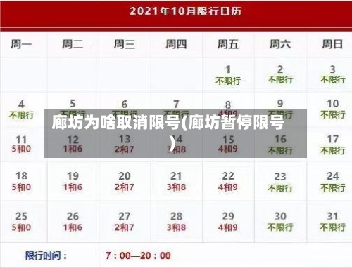 廊坊为啥取消限号(廊坊暂停限号)-第3张图片