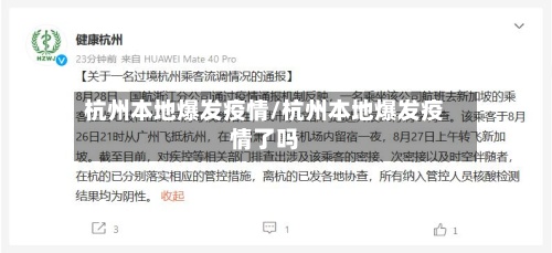 杭州本地爆发疫情/杭州本地爆发疫情了吗-第3张图片