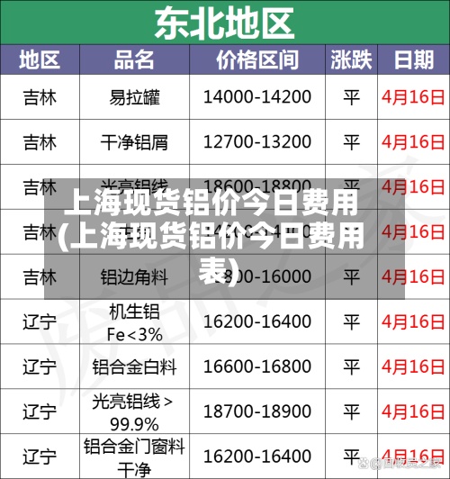 上海现货铝价今日费用
(上海现货铝价今日费用
表)