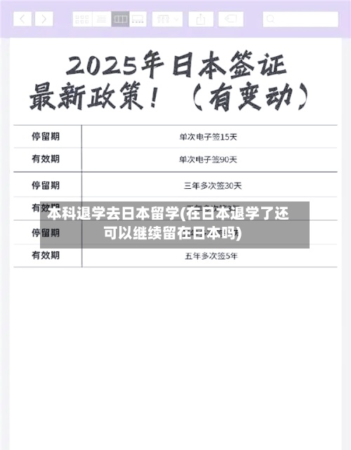 本科退学去日本留学(在日本退学了还可以继续留在日本吗)-第3张图片