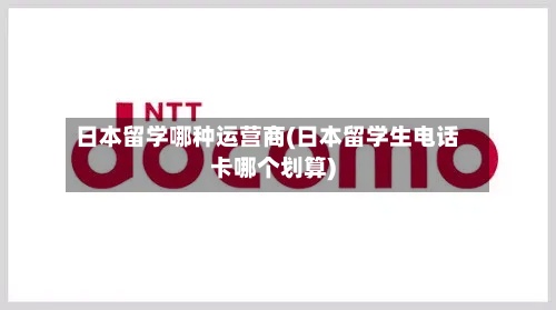 日本留学哪种运营商(日本留学生电话卡哪个划算)-第3张图片