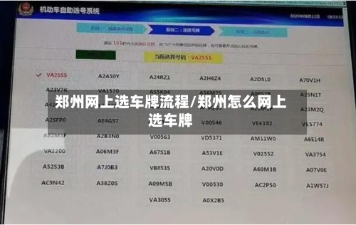 郑州网上选车牌流程/郑州怎么网上选车牌-第2张图片