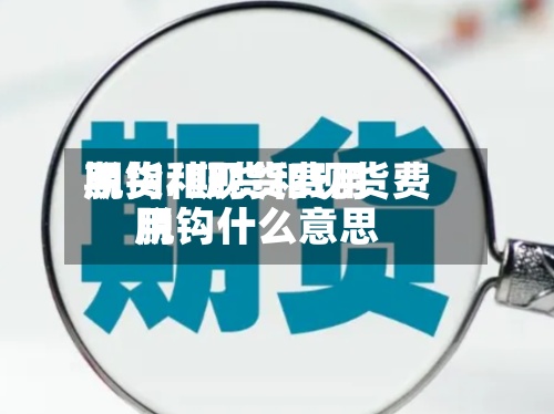 期货和现货费用
脱钩/期货和现货费用
脱钩什么意思