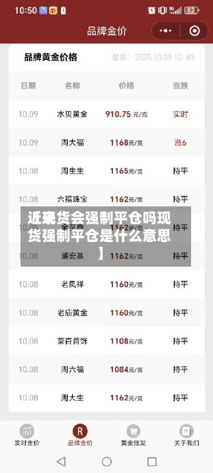 近来
【现货会强制平仓吗现货强制平仓是什么意思】