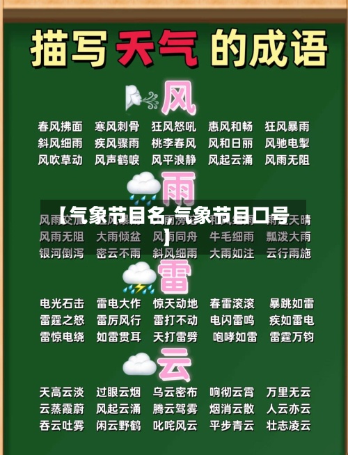 【气象节目名,气象节目口号】