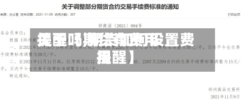 关于【期货有费用
提醒吗,期货如何设置费用
提醒】