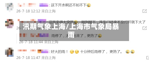 汛期气象上海/上海市气象局暴雨-第2张图片