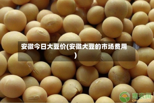 安徽今日大豆价(安徽大豆的市场费用
)