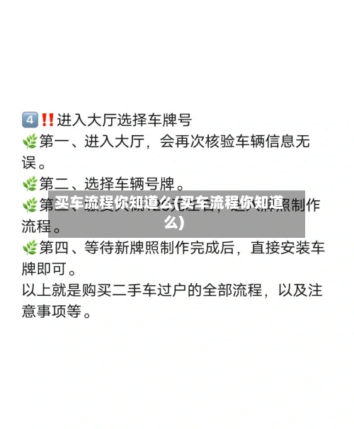买车流程你知道么(买车流程你知道么)