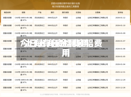 今日上海废铝费用/上海有色金属废铝费用