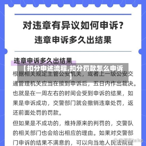 【扣分申述流程,扣分罚款怎么申诉】-第2张图片