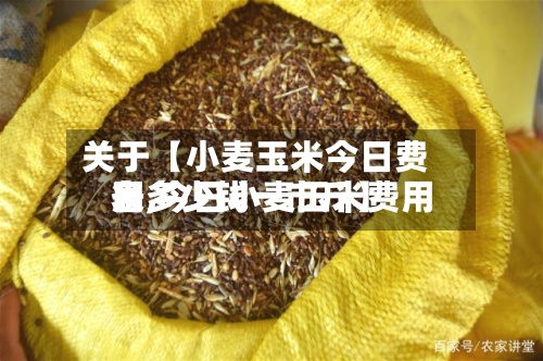 关于【小麦玉米今日费用
表,今日小麦玉米费用
各多少钱一市斤】