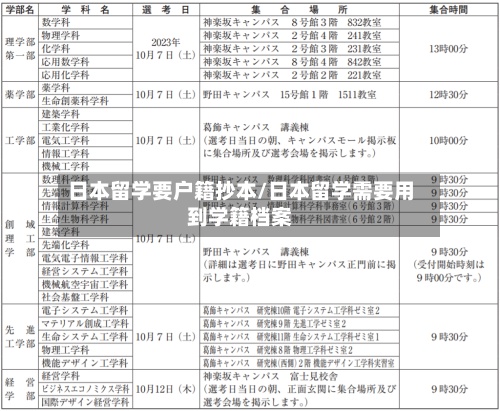 日本留学要户籍抄本/日本留学需要用到学籍档案-第3张图片