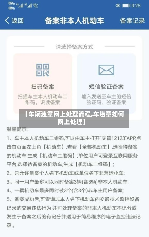 【车辆违章网上处理流程,车违章如何网上处理】-第2张图片