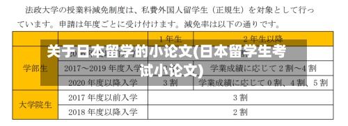 关于日本留学的小论文(日本留学生考试小论文)