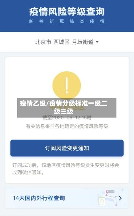 疫情乙级/疫情分级标准一级二级三级