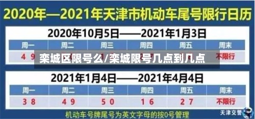 栾城区限号么/栾城限号几点到几点