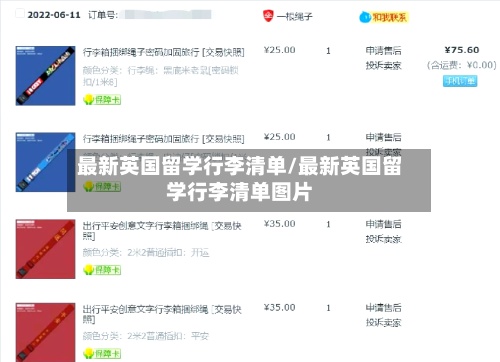 最新英国留学行李清单/最新英国留学行李清单图片