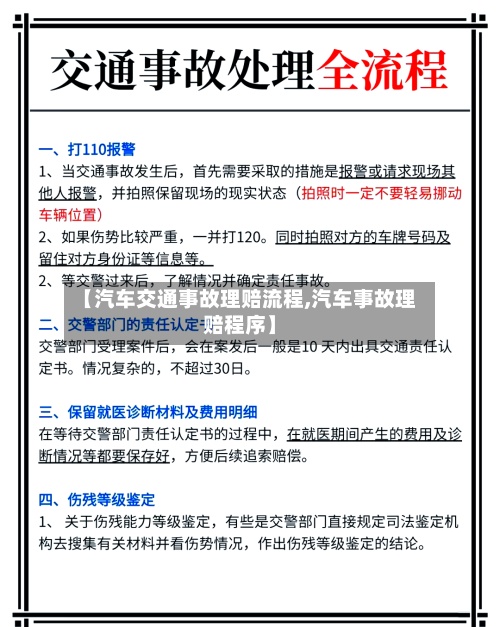 【汽车交通事故理赔流程,汽车事故理赔程序】