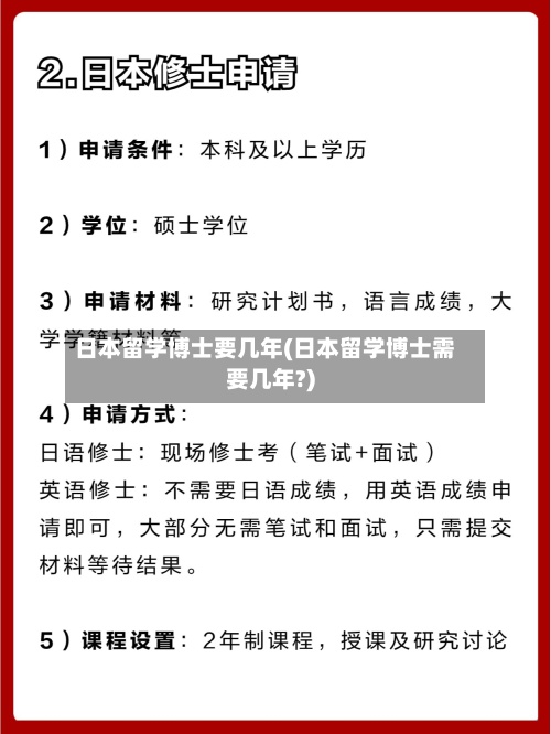 日本留学博士要几年(日本留学博士需要几年?)-第2张图片