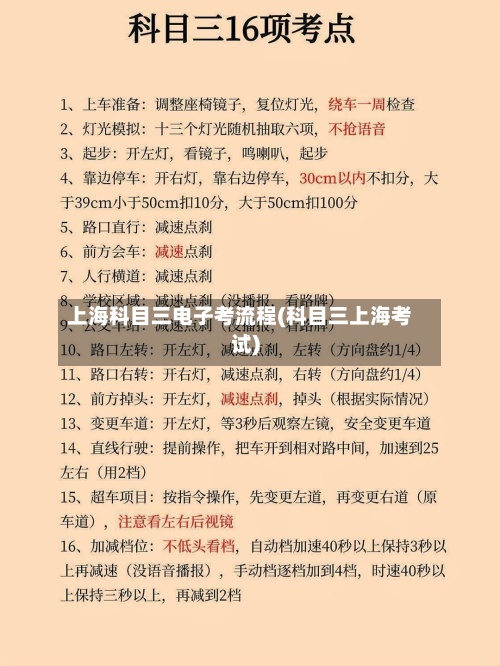 上海科目三电子考流程(科目三上海考试)
