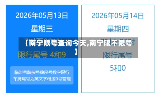 【南宁限号查询今天,南宁限不限号】-第2张图片