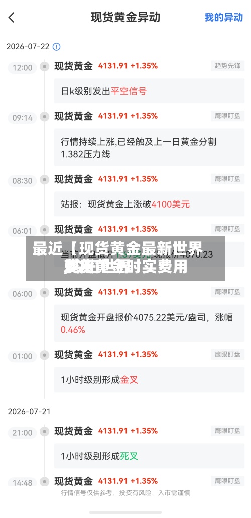最近【现货黄金最新世界
费用
,今曰世界
现货黄金时实费用
】
