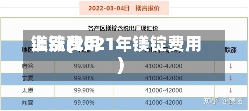 镁锭费用上涨(2021年镁锭费用)