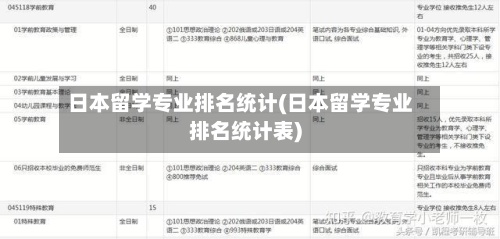 日本留学专业排名统计(日本留学专业排名统计表)