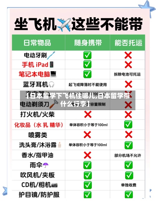 【日本留学下飞机住哪儿,日本留学带什么行李】