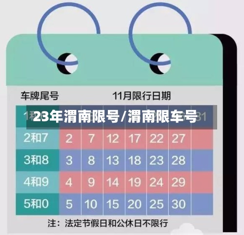 23年渭南限号/渭南限车号