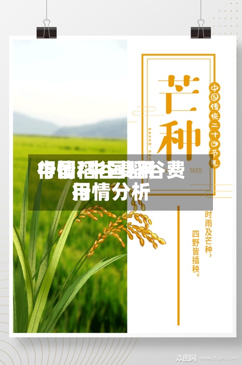 中国稻谷费用
行情/中国稻谷费用
行情分析